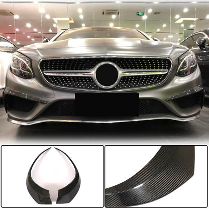 Front bumper inserts (for AMG-Line 2015-2018, Carbon) for Mercedes S-class C217 Coupe 2014-2020 - image 1