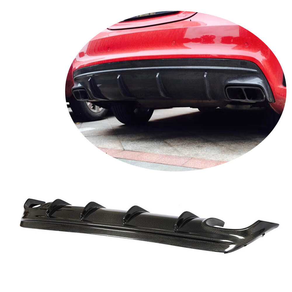 V2 rear bumper diffuser (for AMG-Line / CLA45 AMG, Carbon) for Mercedes CLA C117 2013-2019 - image 1