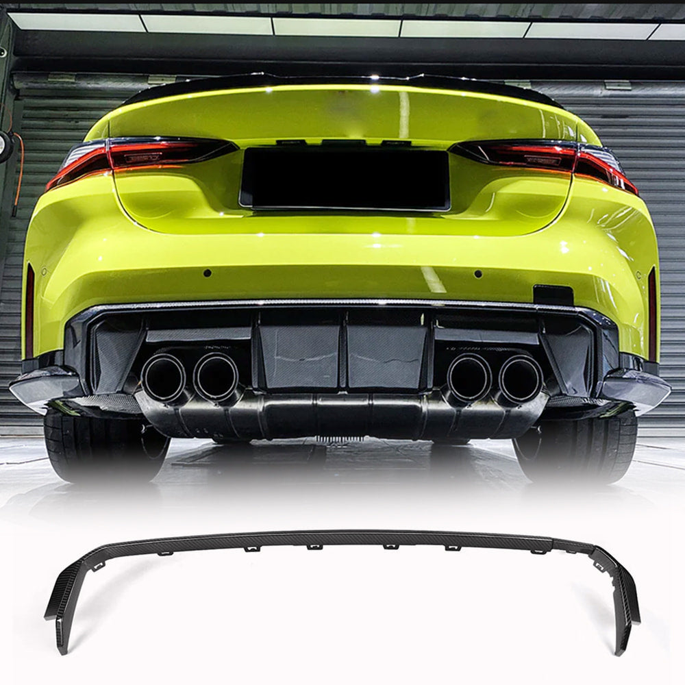 Rear Bumper Diffuser Trims Dry Carbon Fiber V3 (for G82/G83) for BMW 4 series G22/23/26 2020- - image 1