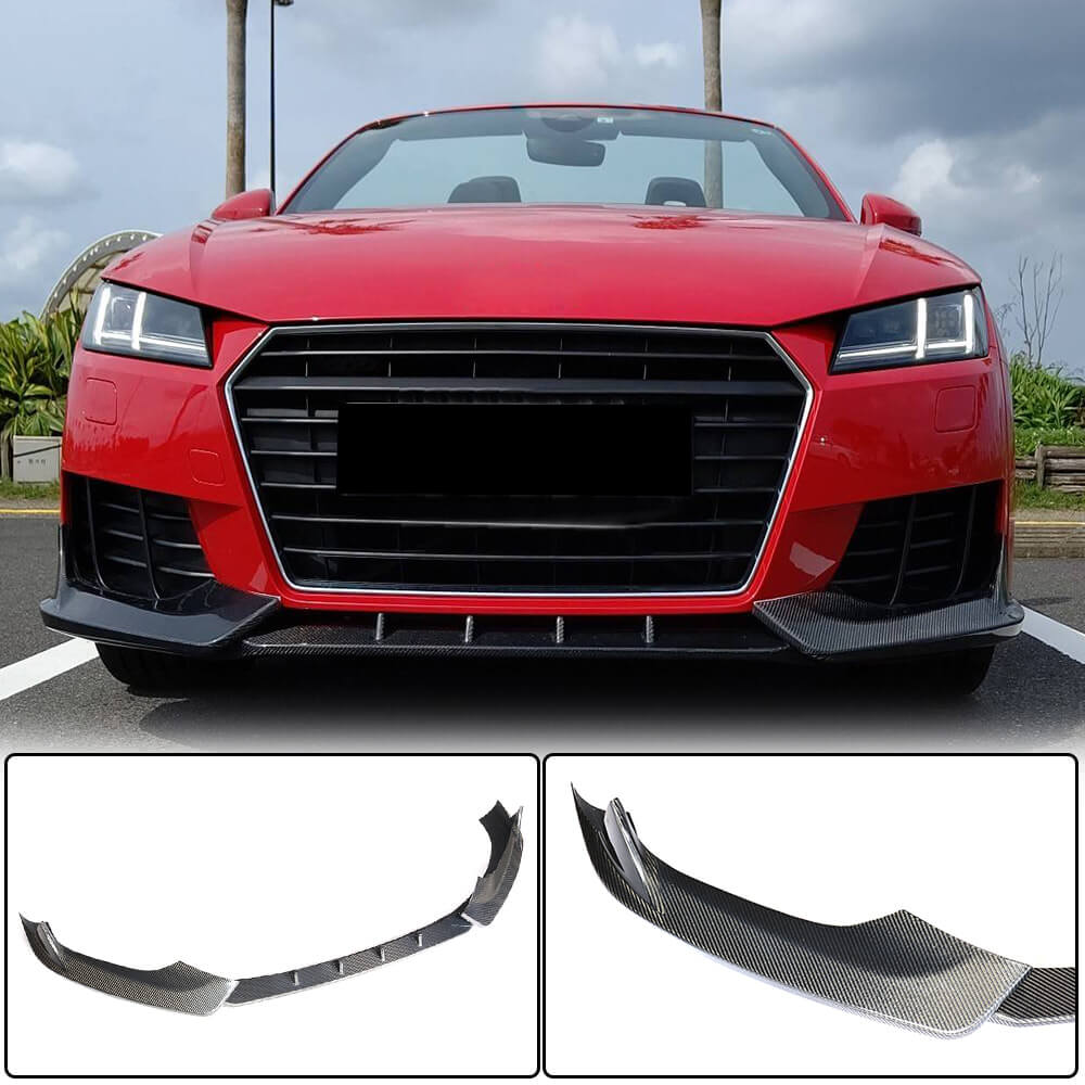 Front Bumper Lip V2 (for Base, 2014-2019, Carbon) for Audi ТТ 2014-2023 - image 1