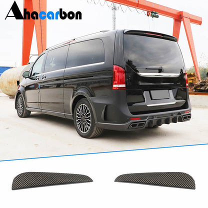 Covers on the rear bumper (2014-2019, Carbon) for Mercedes Vito / V-class W447 2014↗ year - image 1