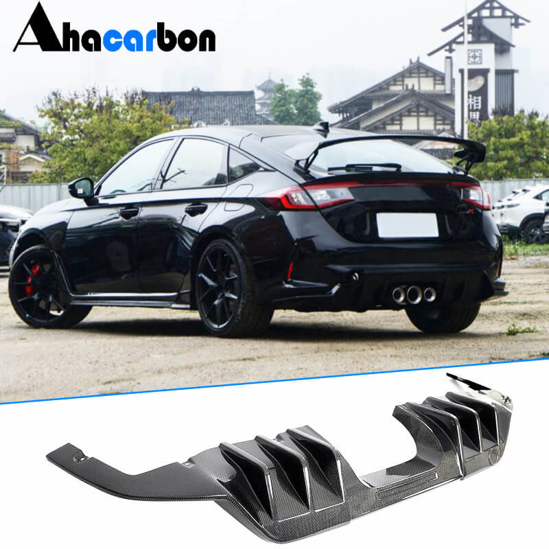 Rear Bumper Diffuser (Carbon) for Honda Civic HB 2021- - image 1