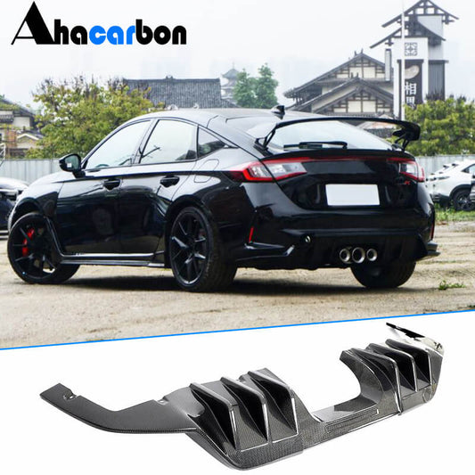 Rear Bumper Diffuser (Carbon) for Honda Civic HB 2021- - image 1