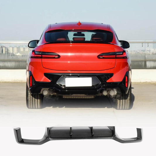 Rear Bumper Diffuser (for F98 2022-2025, Carbon) for BMW X4 G02 2018- - image 1
