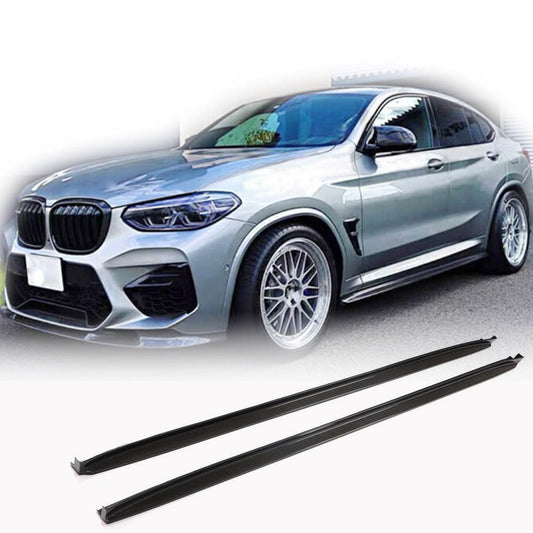 Side Skirt Extensions (for F98/G02 M-Sport, Carbon) for BMW X4 G02 2018- - image 1