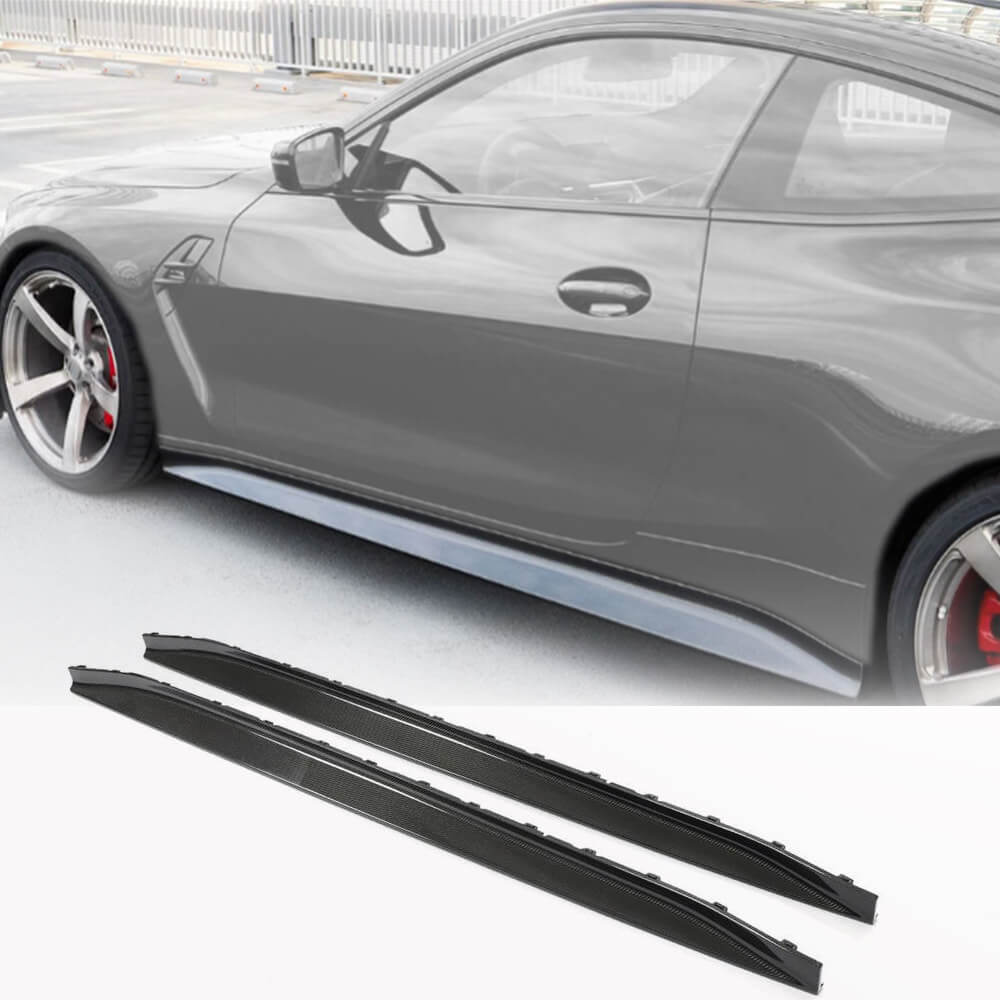 Side Skirt Extensions V4 (for G82/G83, Carbon) for BMW 4 Series G22/23/26 2020- - image 1