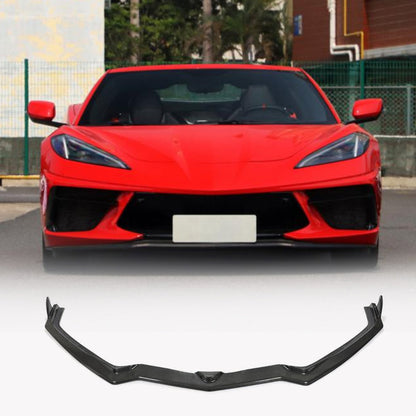 Front Bumper Lip Spoiler (Carbon) for Chevrolet Corvette C8 2019- - image 1