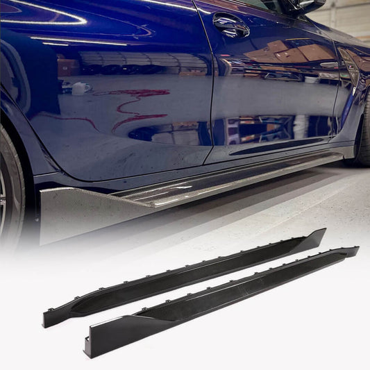Side Skirt Extensions V2 (for G80, Carbon) for BMW 3 Series G20/21 2018- - image 1