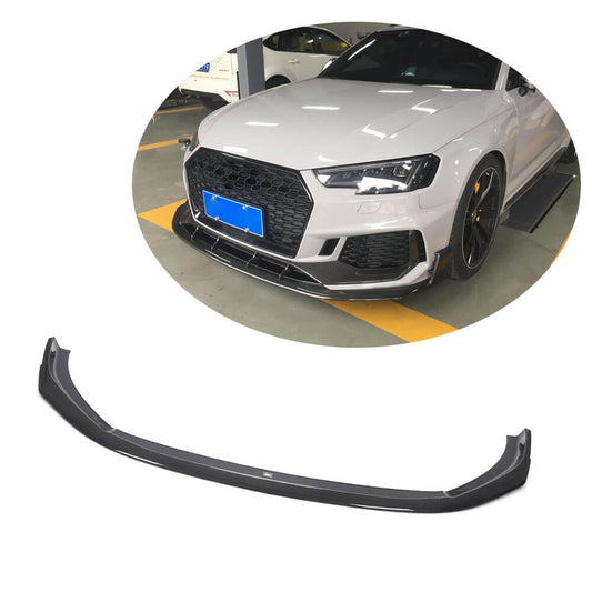 Front Bumper Lip V1 for RS4 Avant 2019-2021 Carbon for Audi A4 B9 2015-2024 - image 1