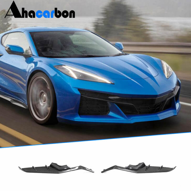 Covers on the front bumper (for Z06, 2020-2024, Carbon) for Chevrolet Corvette C8 2019- - image 1