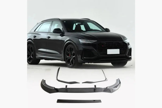 Front bumper lip (2021+, Carbon) for Audi Q8 2018- - image 1
