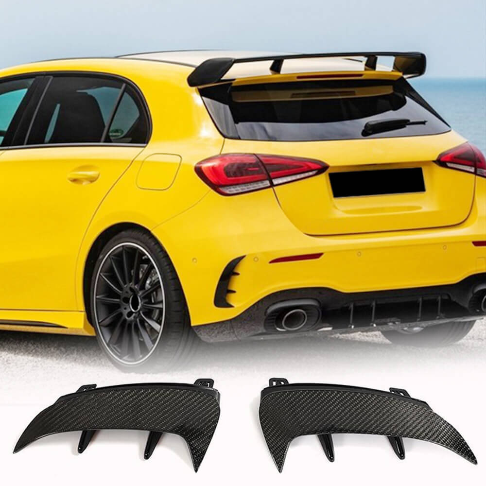 Rear bumper covers (for A45 AMG 2021-2023, Carbon) for Mercedes A-сlass W177 2018- - image 1