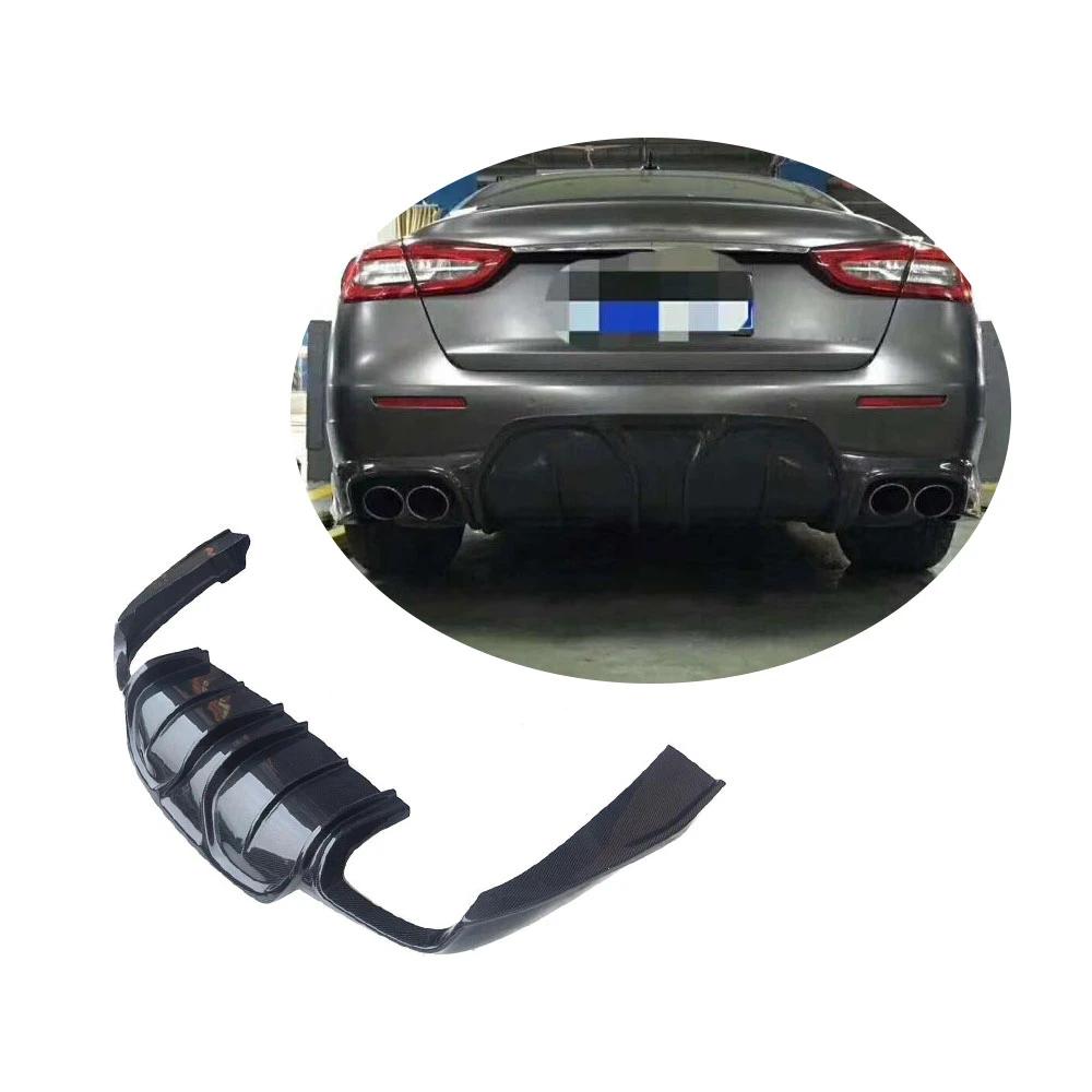 Rear Bumper Diffuser V2 (for S/S Q4 2017-2020, Carbon) for Maserati Quattroporte 2013-2023 - image 1