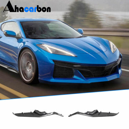 Carbon Front Bumper Covers (for Z06, 2020-2024) for Chevrolet Corvette C8 2019- - image 1