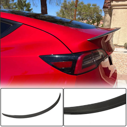 Rear Trunk Spoiler Dry Carbon Fiber V4 (2016-2022) for Tesla Model 3 - image 1