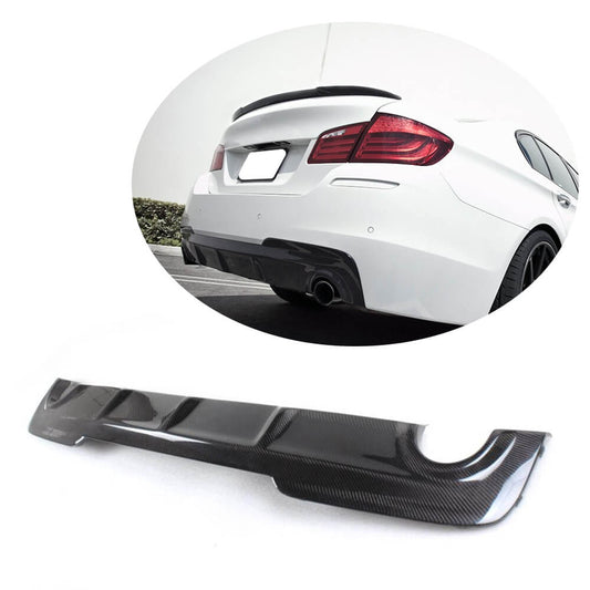 Rear Bumper Diffuser Carbon Fiber V7 (M-Sport) for BMW 5 series F-10/11/07 2010-2016 - image 1