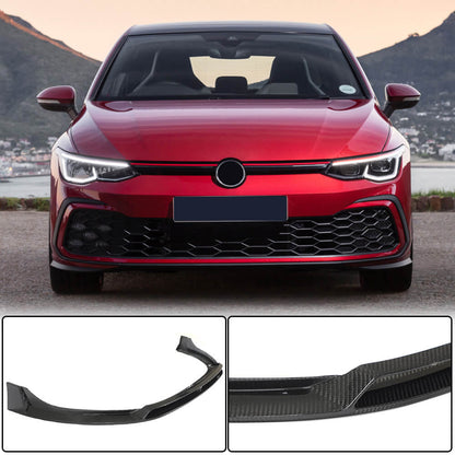 Front Bumper Lip Spoiler (for GTI HB, Dry Carbon) for Volkswagen Golf 8 2019- - image 1