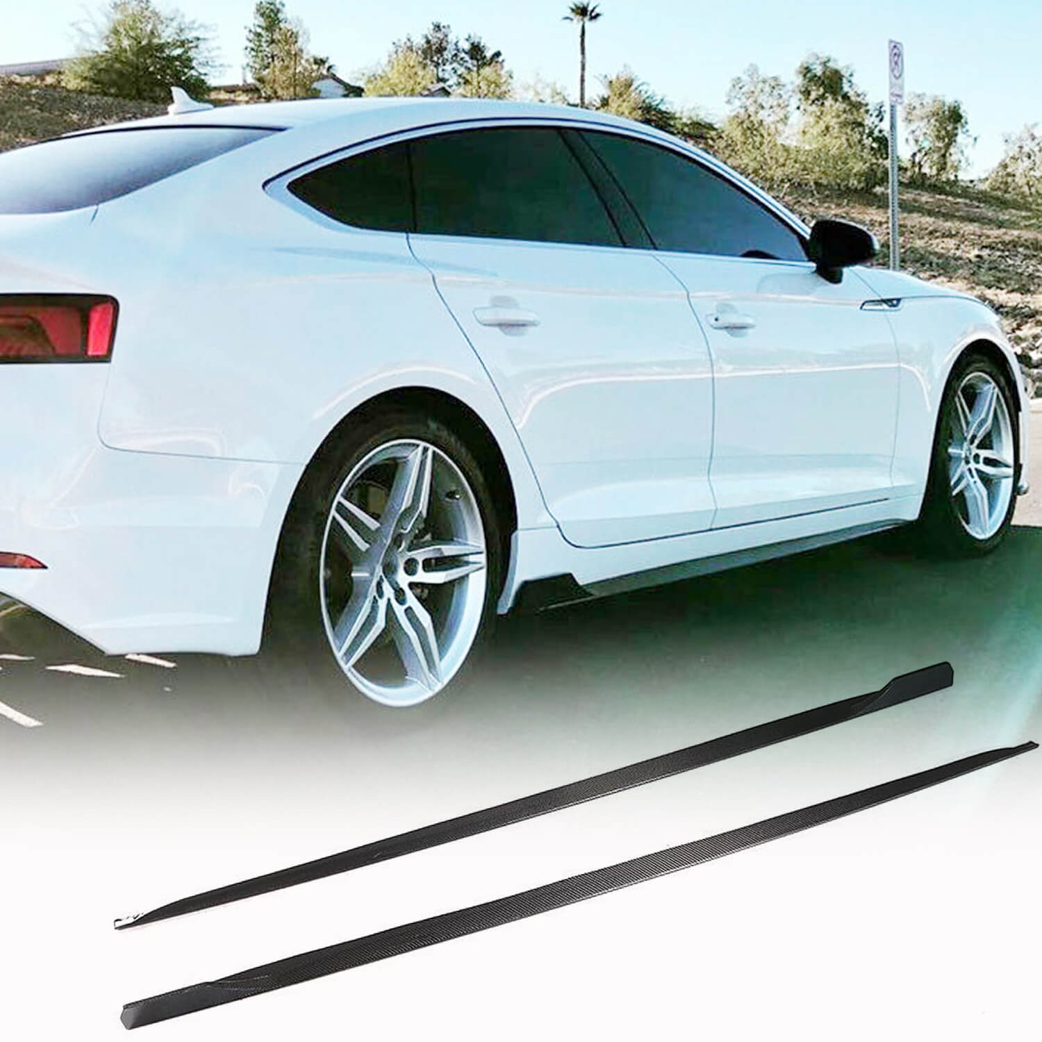 Side Skirts 2016-2020 V2 (for Sportback, Carbon) for Audi A5 2016-2025 - image 1