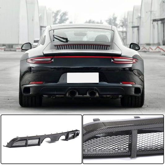 Rear bumper diffuser (for Carrera 4 GTS 2017-2018, Carbon) for Porsche 911 2012-2018 - image 1
