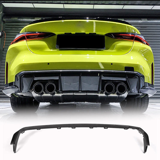 Rear Bumper Diffuser Trims Dry Carbon Fiber V3 (for G80) for BMW 3 series G20/21 2018- - image 1