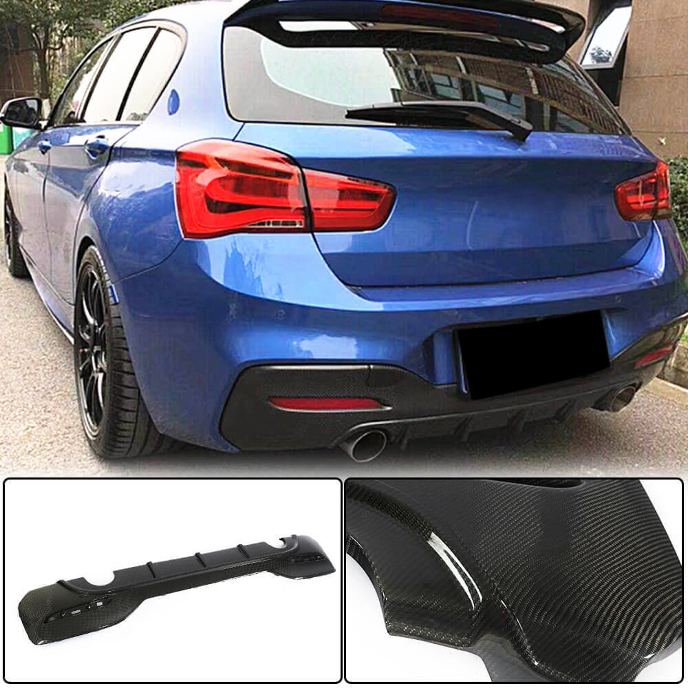 Rear Bumper Diffuser (for M-Sport 2015-2019, Carbon) for BMW 1 Series F20/21 2011-2019 - image 1