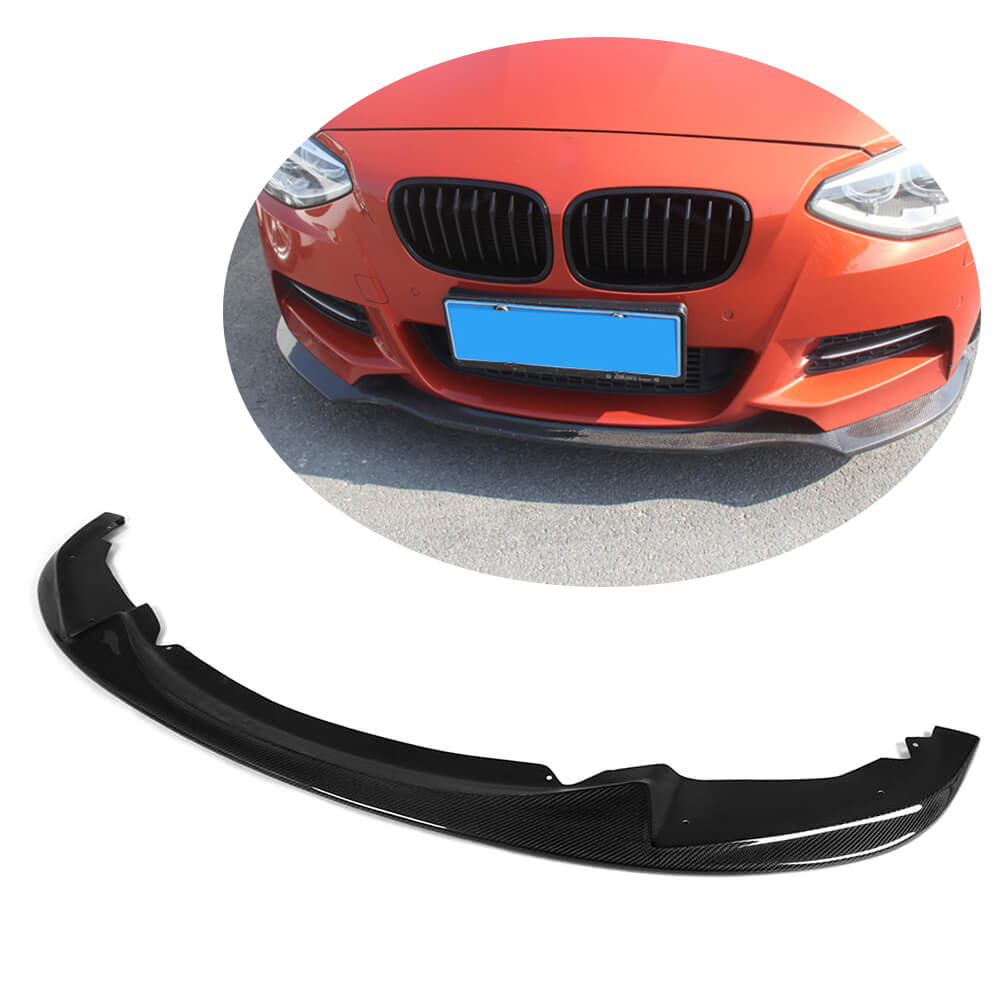 Front Bumper Lip Carbon Fiber (2011-2015, M-Sport) for BMW 1 series F20/21 2011-2019 - image 1