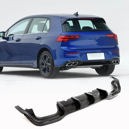Rear Bumper Diffuser (for R HB, Carbon) for Volkswagen Golf 8 2019- - image 1