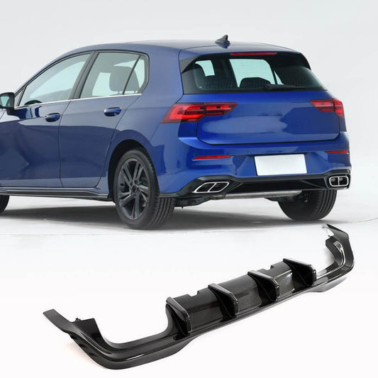 Rear Bumper Diffuser (for R HB, Carbon) for Volkswagen Golf 8 2019- - image 1