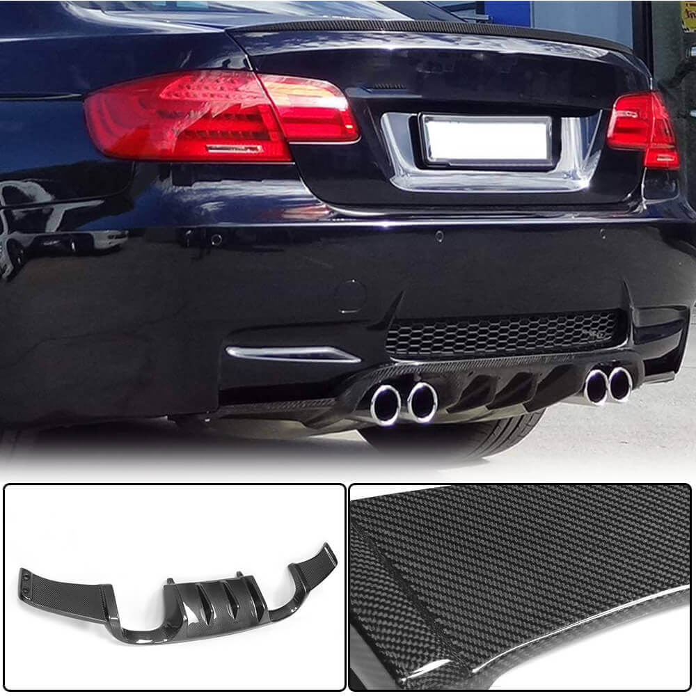 Rear Bumper Diffuser Carbon Fiber V1 (for E92/E93 M3) for BMW 3 series E-90/91/92/93 2005-2011 - image 1