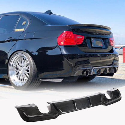 Rear Bumper Diffuser V1 for E90 M-Sport, Carbon for BMW 3 Series E90/E91 2005-2011 - image 1