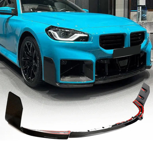 Front Bumper Lip Carbon Fiber V2 (for G87) for BMW 2 Series G42 2021- - image 1