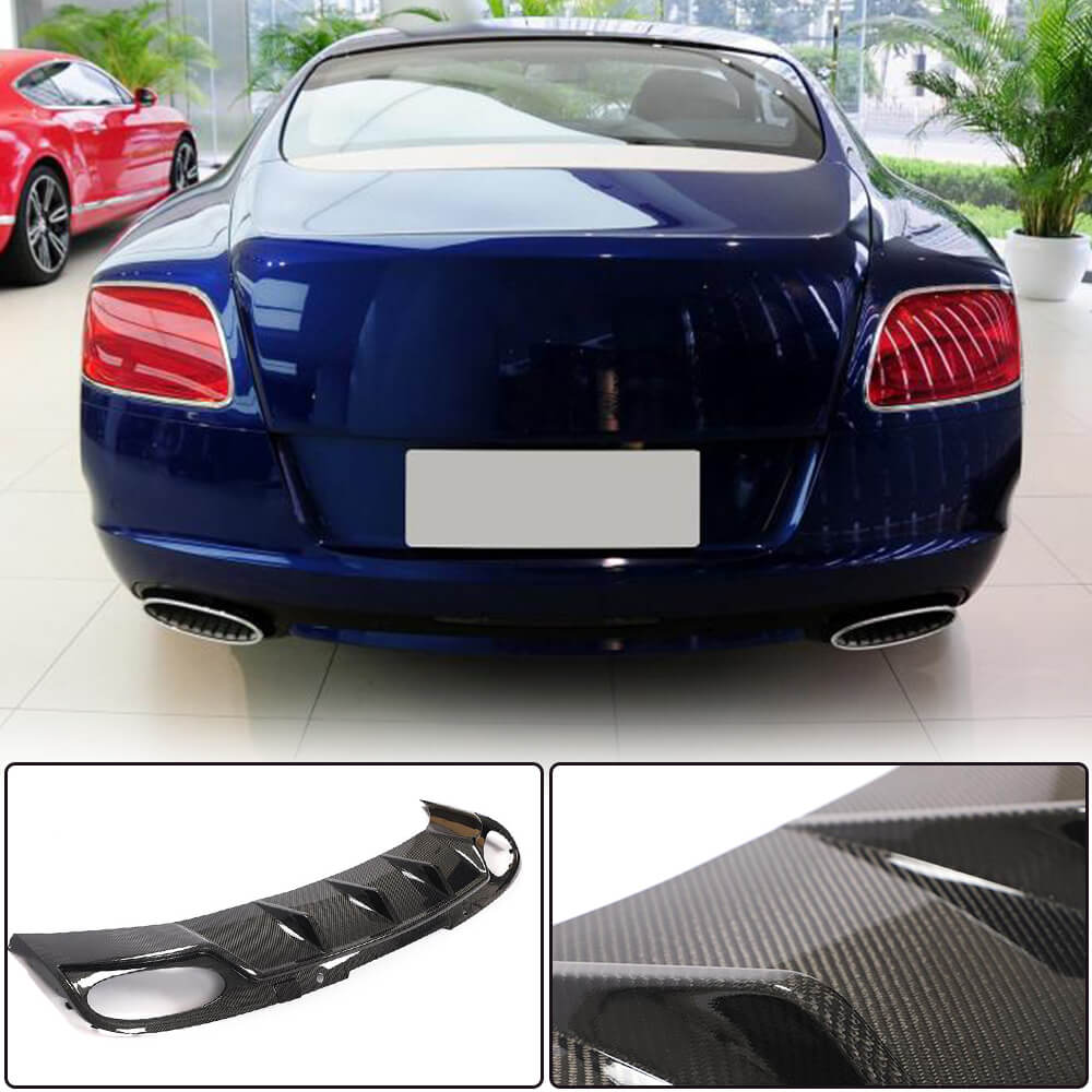 Rear Bumper Diffuser Carbon Fiber for Bentley Continental GT 2011-2018 - image 1