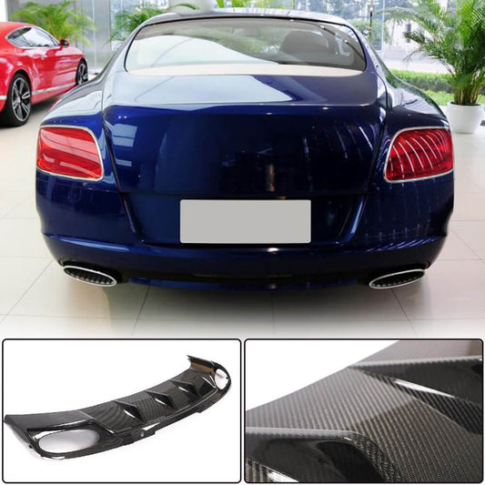 Rear Bumper Diffuser Carbon Fiber for Bentley Continental GT 2011-2018 - image 1