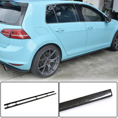 Side Skirts (for R/R-Line 2017-2020, Carbon) for Volkswagen Golf 7/E-Golf 2012-2020 - image 1