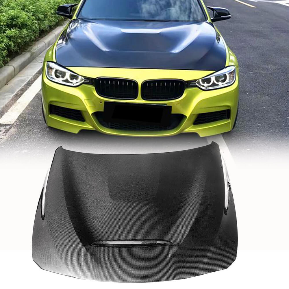 Engine Bonnet Hood Cover Carbon Fiber V2 for BMW 3 series F-30/31/34 2012-2019 - image 1