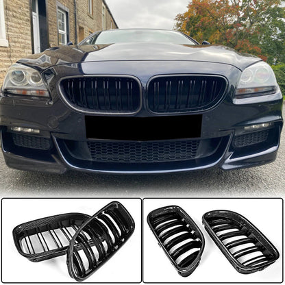 M-Look Kidney Grilles (Carbon) for BMW 6 Series F12/F13/F06 2011-2018 - image 1