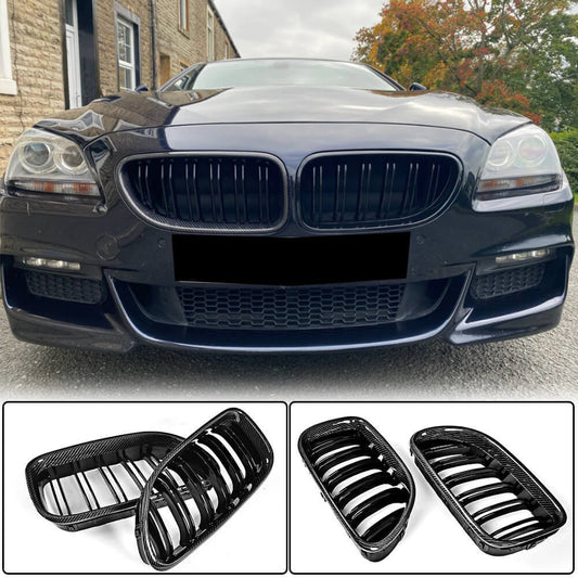 M-Look Kidney Grilles (Carbon) for BMW 6 Series F12/F13/F06 2011-2018 - image 1