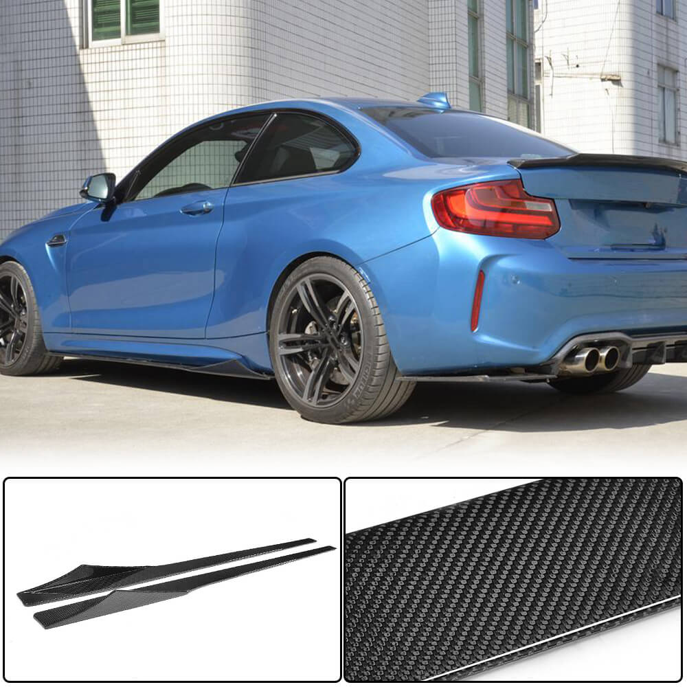 Side Skirt Extensions V1 (for F87, Carbon) for BMW 2 Series F22/F23 2014-2021 - image 1