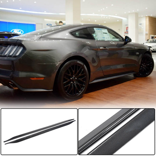 Side sills V1 (Carbon) for Ford Mustang 2015-2023 - image 1