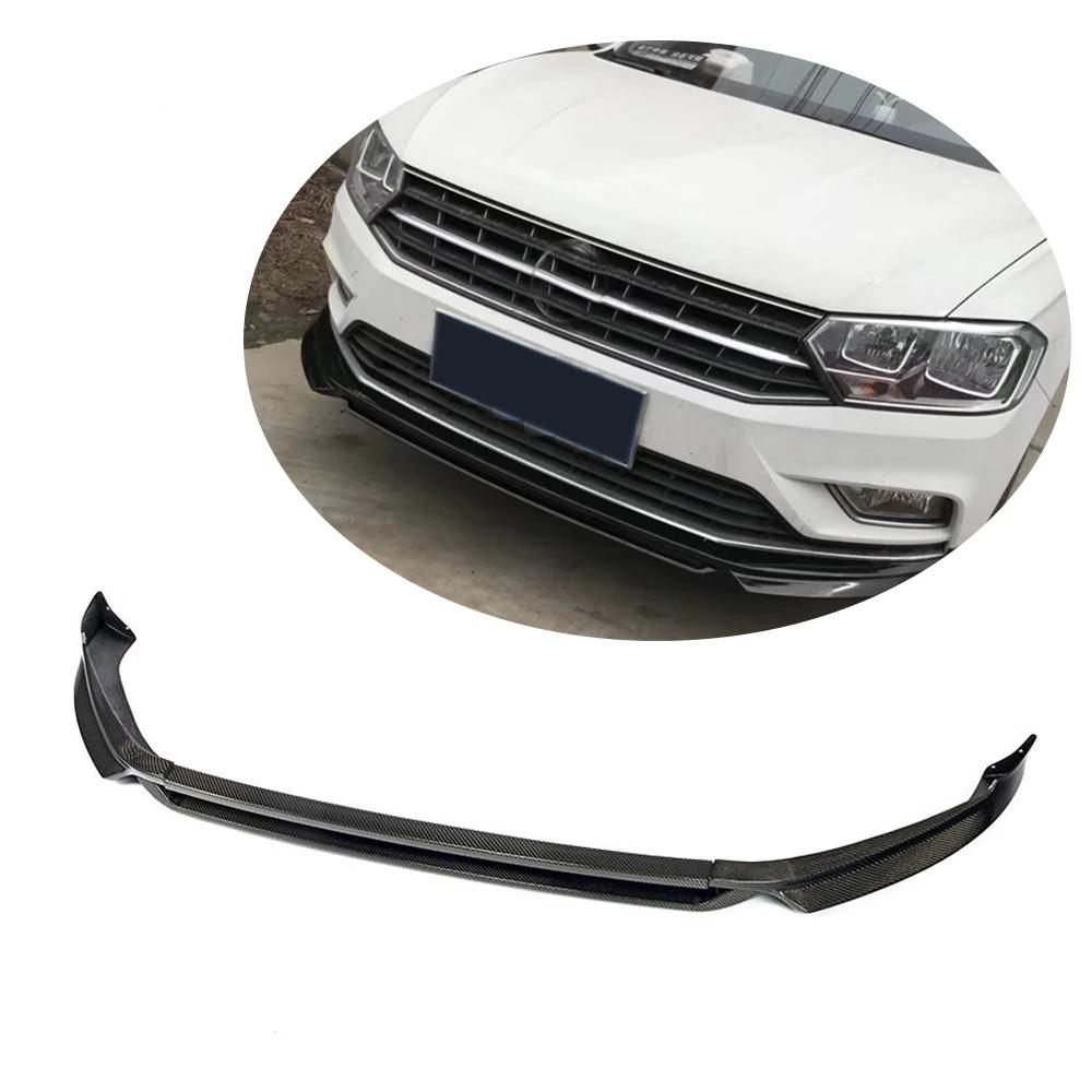 Front Bumper Lip Spoiler (for Base 2017-2020, Carbon) for Volkswagen Golf 7/E-Golf 2012-2020 - image 1