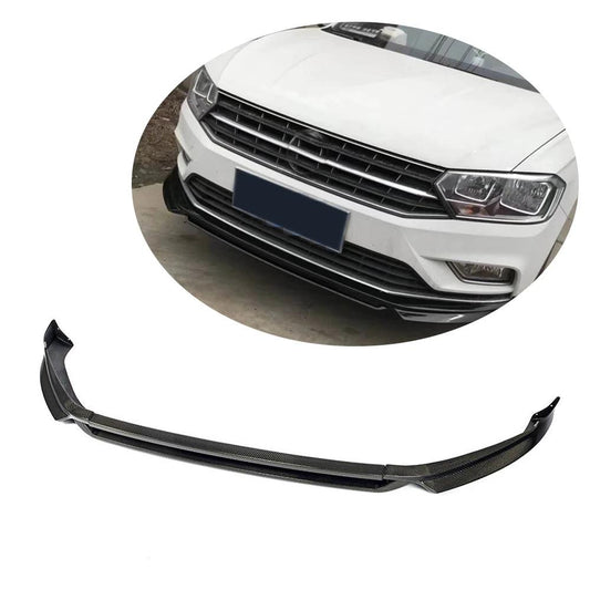 Front Bumper Lip Spoiler (for Base 2017-2020, Carbon) for Volkswagen Golf 7/E-Golf 2012-2020 - image 1