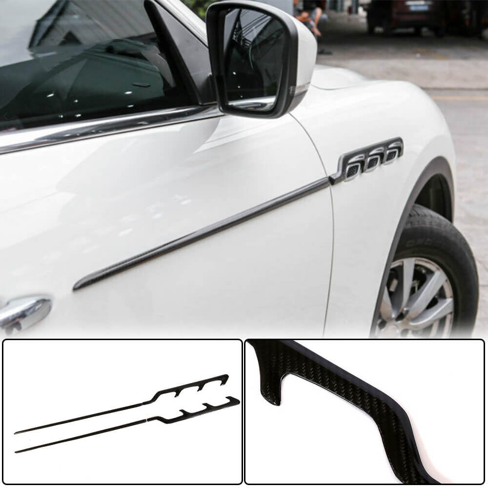 Side Skirt Extensions (Carbon) for Maserati Levante 2016- - image 1
