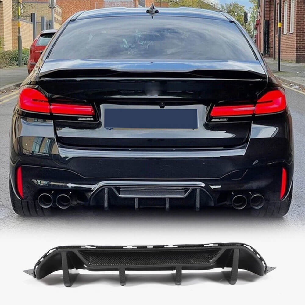 Rear Bumper Diffuser V1 (for M5 F90 2017-2020, Carbon) for BMW 5 Series G30/G31 2017-2023 - image 1