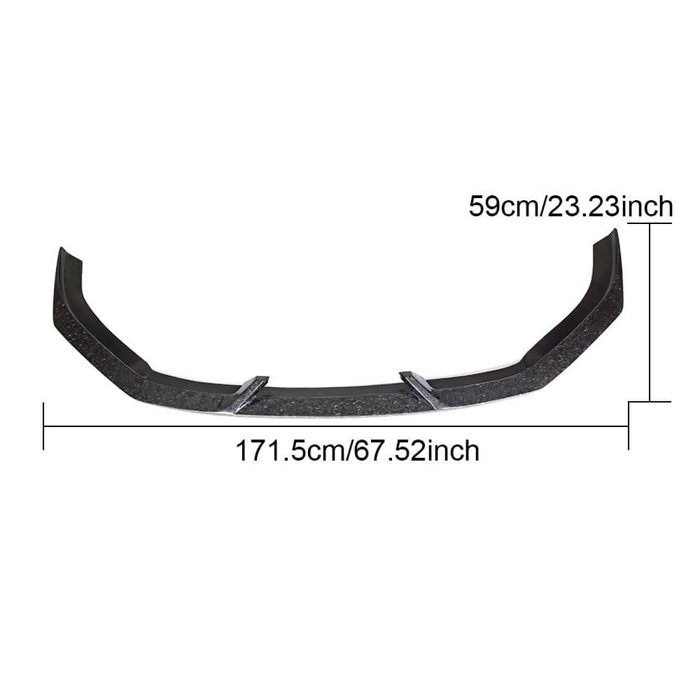 Front bumper lip spoiler V4 (for RS3 Sedan 2017-2020, Carbon) for Audi A3 2012-2020 - image 2
