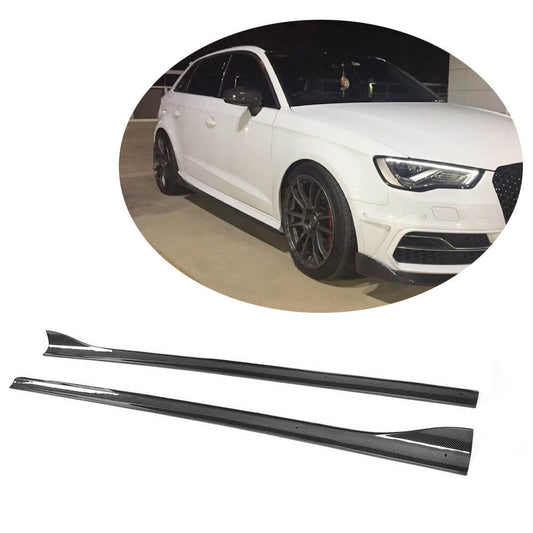 Side sills (for S-Line HB 2012-2016, Carbon) for Audi A3 2012-2020 - image 1