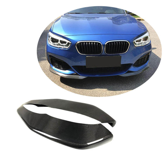 Front Bumper Flap Extensions (for M-Sport 2015-2019, Carbon) for BMW 1 Series F20/21 2011-2019 - image 1