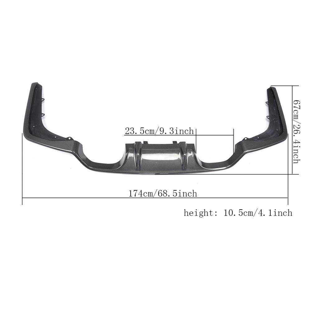 Rear Bumper Diffuser V2 (for F82/F83, Carbon) for BMW 4 Series F32/F33/F36 2012-2020 - image 1