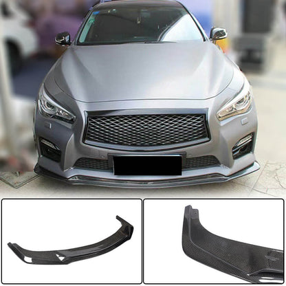Front Bumper Lip V1 for Q50 Sport 2014-2017 Carbon for Infiniti Q50/Q60 2013-2024 - image 1