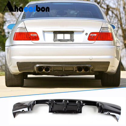 Rear Bumper Diffuser Carbon Fiber V3 (for M3) for BMW 3 series E-46 1998-2006 - image 1