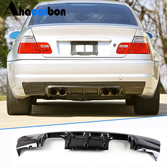 Rear Bumper Diffuser Carbon Fiber V3 (for M3) for BMW 3 series E-46 1998-2006 - image 1